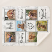 Pet Memorial Unique Photo Collage Sherpa Deken (Voorkant (horizontaal))