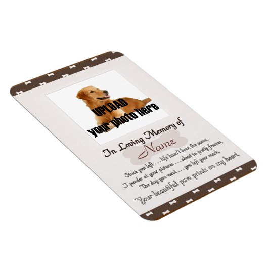 Pet Memorial - Uw Beautifu schildert afdrukken op  Magneet (Rechterzijde)