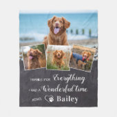 Pet Memorial van de Dog 4 Foto Keepasjesfler Fleece Deken (Voorkant)