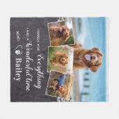Pet Memorial van de Dog 4 Foto Keepasjesfler Fleece Deken (Voorkant (Horizontaal))