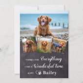 Pet Memorial van de Dog Persoonlijk 4 Foto Bedankkaart (Voorkant)