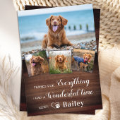 Pet Memorial van hond gepersonaliseerd 4 foto coll Bedankkaart