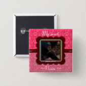  Pet Memorial Vierkante Button 5,1 Cm (Voorkant /achterkant)