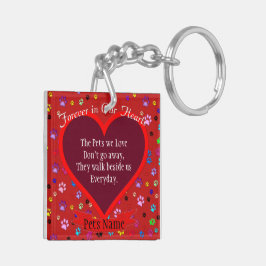 Pet Memorial - voor altijd in ons hart Sleutelhanger