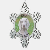 Pet Memorial - voor altijd in ons hart Tin Sneeuwvlok Ornament (Rechts)