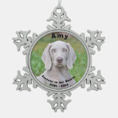 Pet Memorial - voor altijd in ons hart Tin Sneeuwvlok Ornament (Voorkant)