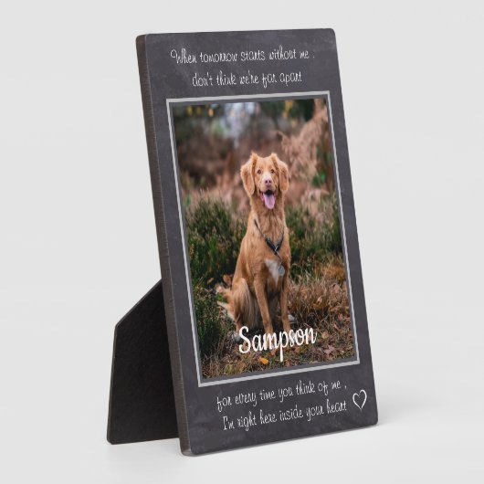 Pet Memorial-Wanneer morgen zonder mij begint Cita Fotoplaat (Zijkant)