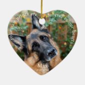 Pet Memorial Waterverf Duitse Herder Kerst Keramisch Ornament (Achterkant)