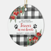 Pet Memorial werd in ons hart gepersonaliseerd Keramisch Ornament (Links)