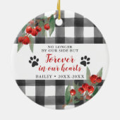 Pet Memorial werd in ons hart gepersonaliseerd Keramisch Ornament (Achterkant)