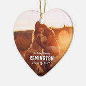 Pet Memorial White Full Photo Ceramic Ornament (Links)
