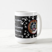 Pet Memorial Your Pet Photos Black Dog Prints Koffiemok (Voorkant rechts)