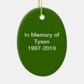 Pet Memory Ornament - Maak uw eigen geheugen (Achterkant)