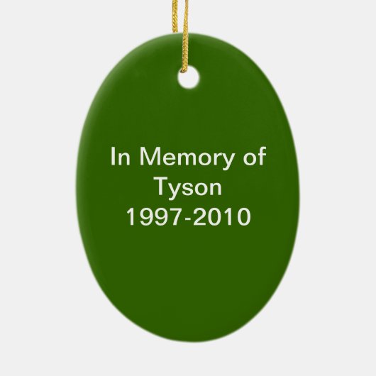 Pet Memory Ornament - Maak uw eigen geheugen (Achterkant)