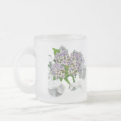 Pet met blauwe kant Hydrangea Matglas Koffiemok (Links)