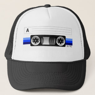 Pet met cassettebandblauw