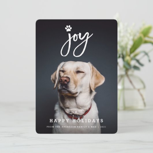 Pet met foto's maken van penseel Hondenliefhebber  Feestdagenkaart (Staand voorkant)