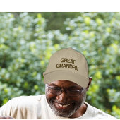 Pet met groot opa-geborduurd