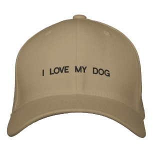 Pet met I LOVE MY DOG op de voorkant.