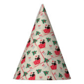 Pet met kerstfeestjes feesthoedjes (Links)