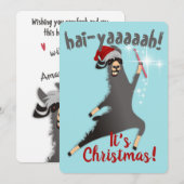 Pet met kersthaak voor negja-haak feestdagenkaart (Voorkant / Achterkant)