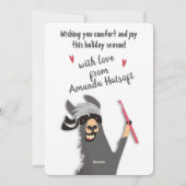 Pet met kersthaak voor negja-haak feestdagenkaart (Achterkant)