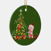 pet met kerstmis keramisch ornament (Rechts)