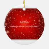 Pet met kerstpoep en scarf Fun Emoji Gift Keramisch Ornament (Achterkant)