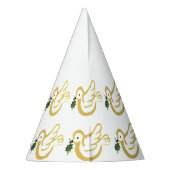 Pet met kerstvredes-duif feesthoedjes (Achterkant)