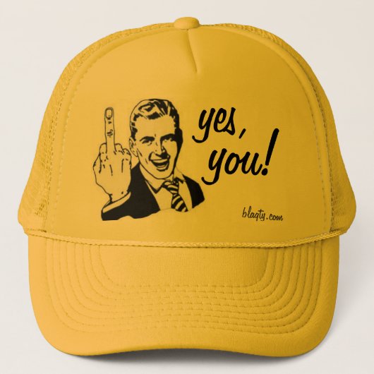 Pet met middelvinger (Voorkant)