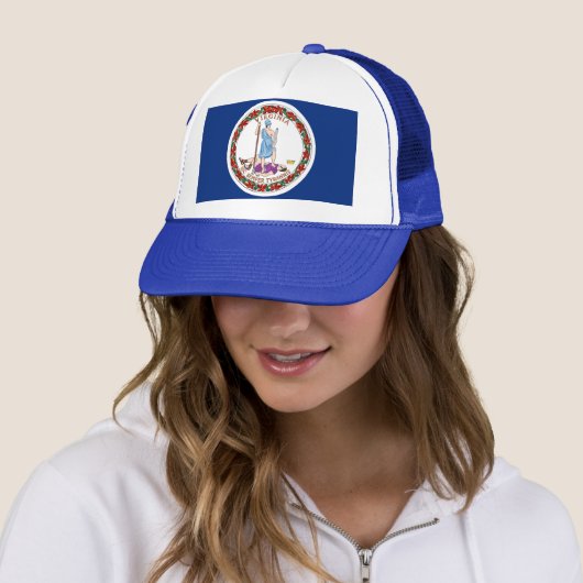 Pet met vlag van Virginia State - Verenigde Staten (In situ)