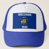 Pet met Vlag van Wisconsin - Verenigde Staten (Voorkant)