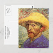 Pet met zelfportret (F526)Van Gogh Fine Art Briefkaart (Voorkant / Achterkant)