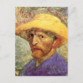 Pet met zelfportret (F526)Van Gogh Fine Art Briefkaart (Voorkant)