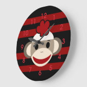 Pet met zwarte en rode sokaakkapje grote klok (Hoek)