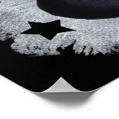 Pet met zwarte heek met sterren en spinachtig Post Poster (Hoek)