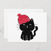 pet met zwarte katten briefkaart (Voorkant / Achterkant)