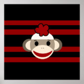 Pet met zwarte sok en zwarte aap poster (Voorkant)