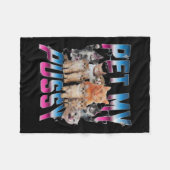 Pet Mijn Poesje Kat Funny Cats Meme Fleece Deken (Voorkant (Horizontaal))