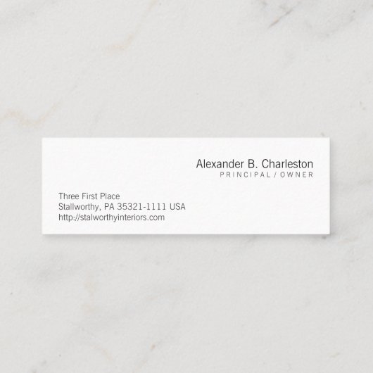 Pet Mini Visitekaartje (Achterkant)