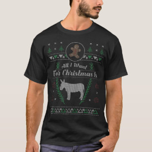 Pet Miniature Donkey, Shirt voor kerstmis