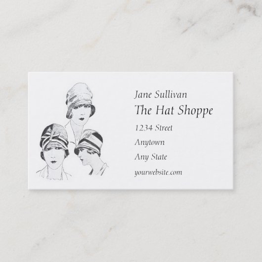 Pet Mode Modeling  Roaring 1920s-kaart Visitekaartje (Voorkant)