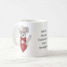 Pet Moeder Valentijnsdag Puppy Heart Coffee Cup