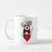 Pet Moeder Valentijnsdag Puppy Heart Coffee Cup Koffiemok (Links)