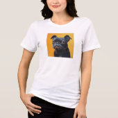 Pet Mom Foto Custom Hond Gepersonaliseerde hond mo Tri-Blend Shirt (Voorkant)