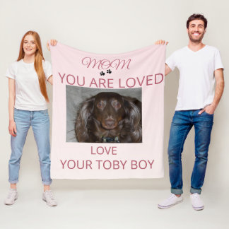 Pet Mom Heartfelt Photo Blanket Art Fleece Deken