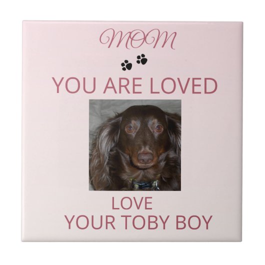 Pet Mom Love Photo Tile Tegeltje (Voorkant)