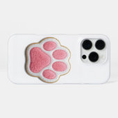Pet Mom Phone Case | Chenille Embroidery Heart Paw iPhone Hoesje (Achterkant horizontaal)