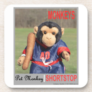 Pet Monkey Baseball Card Onderzetter Set