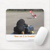 Pet Monkey Crashing Dads RC Plane Mouse Mat Muismat (Met muis)